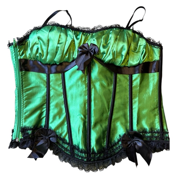 Beautiful Green and Black Corset - Picture 1 of 4